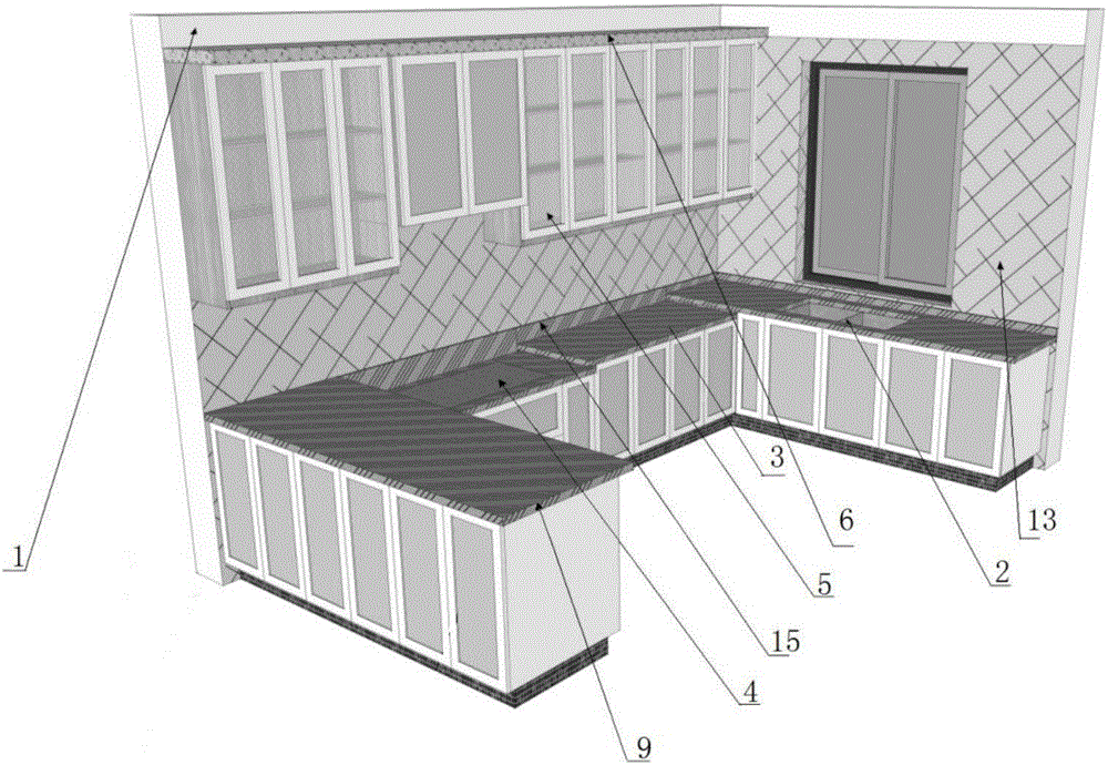 Stable environment-friendly easy-to-use integrated cupboard