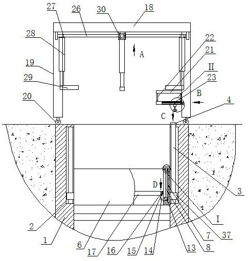 A rainwater purification re-infiltration well water filter device for avoiding groundwater pollution