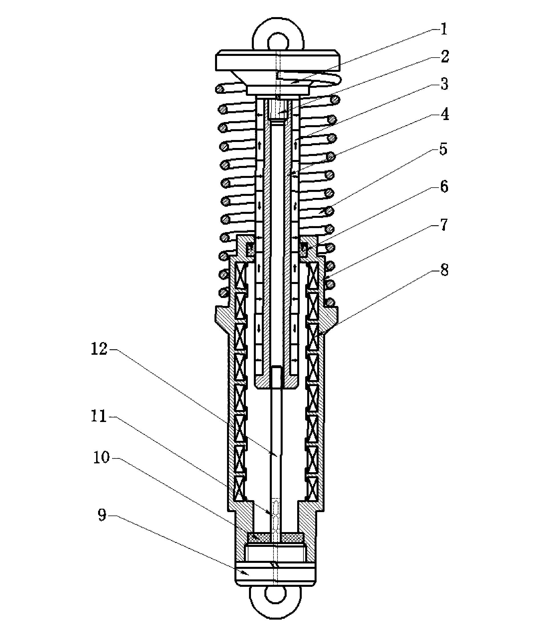 Electromagnetic type energy feedback shock absorber based on Halbach permanent magnet array