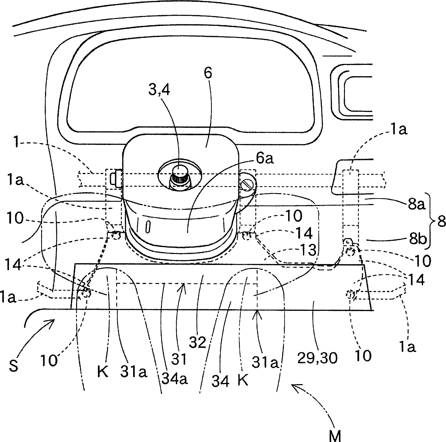 Airbag device for protecting knee