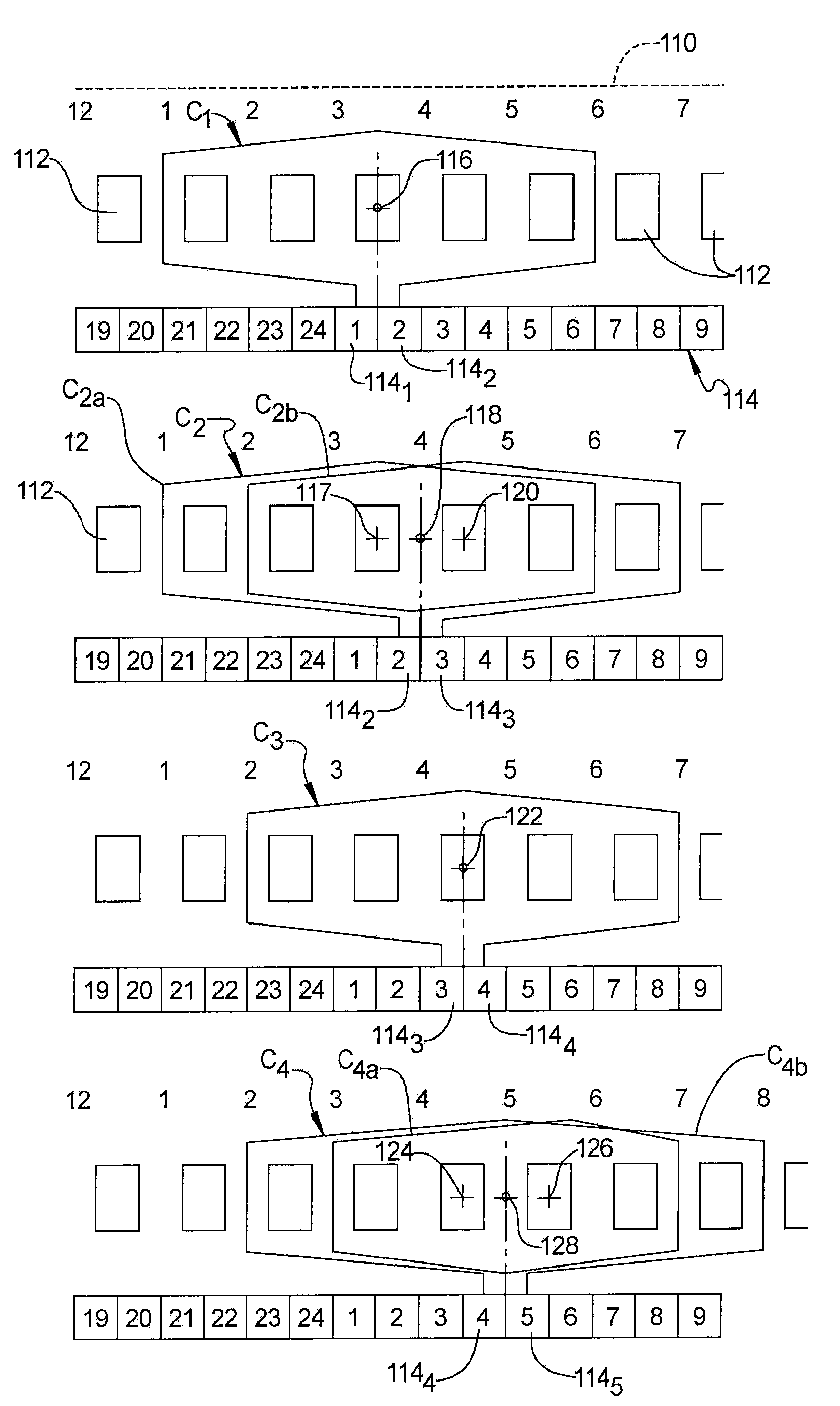 Motor armature having distributed windings for reducing arcing