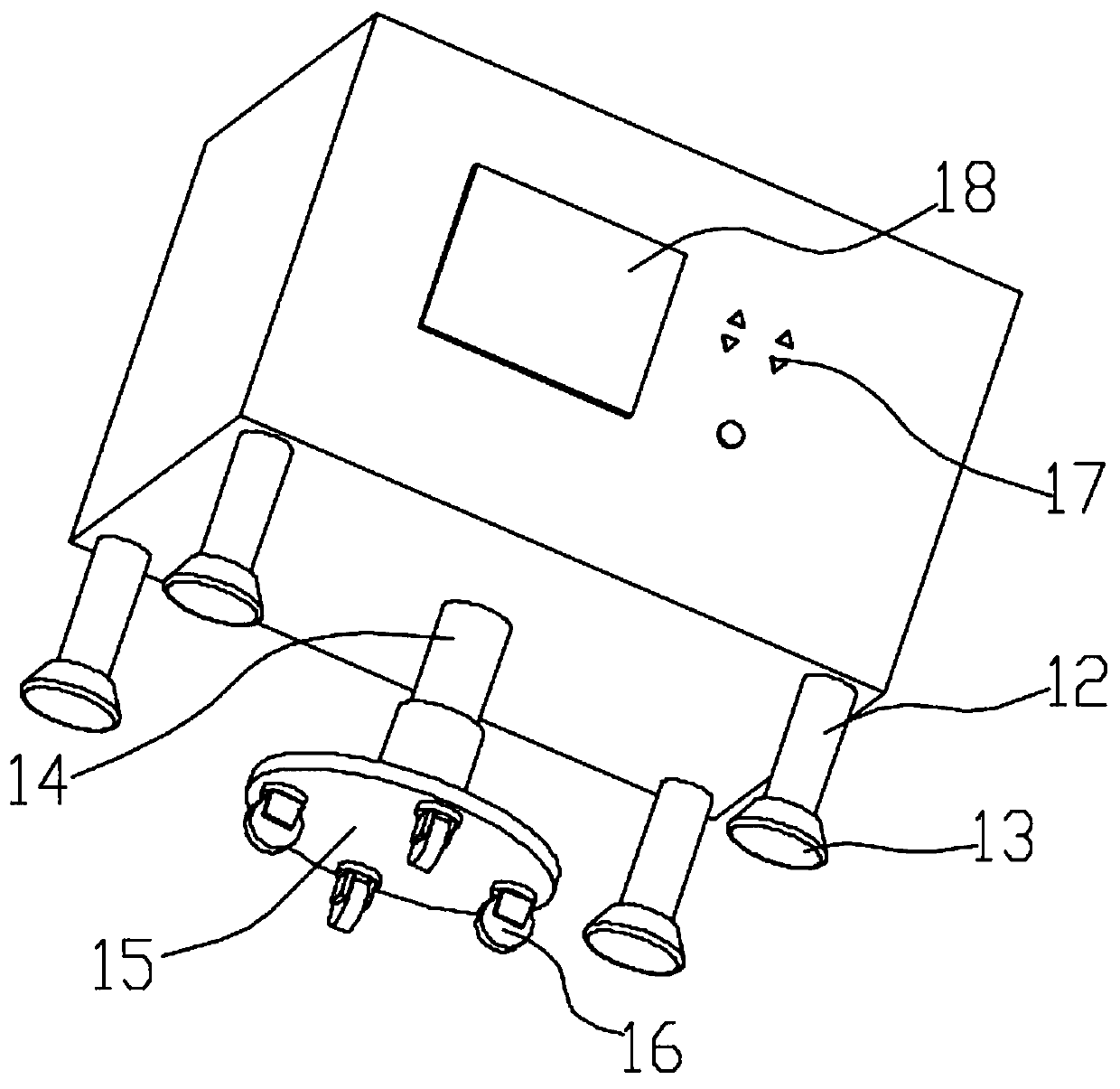 An intermediate storage device for tennis training