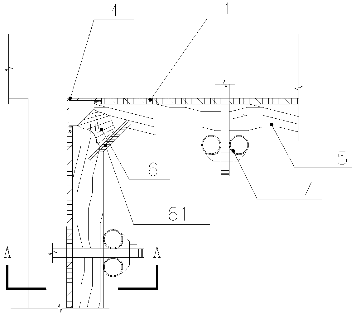 Internal formwork structure for elevator shaft and construction method