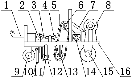 Mulching film strip collecting device