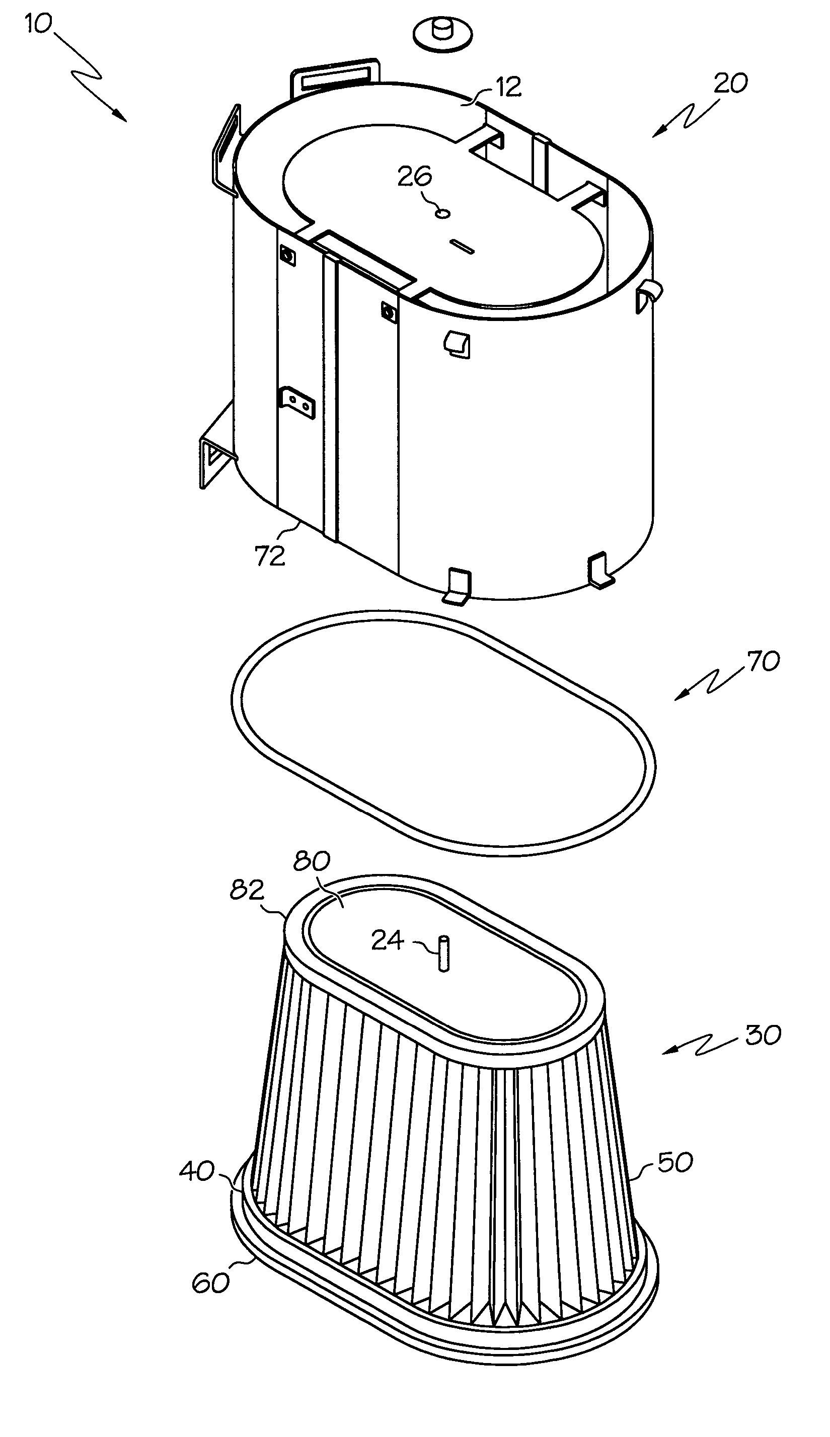 High flow air filtration system