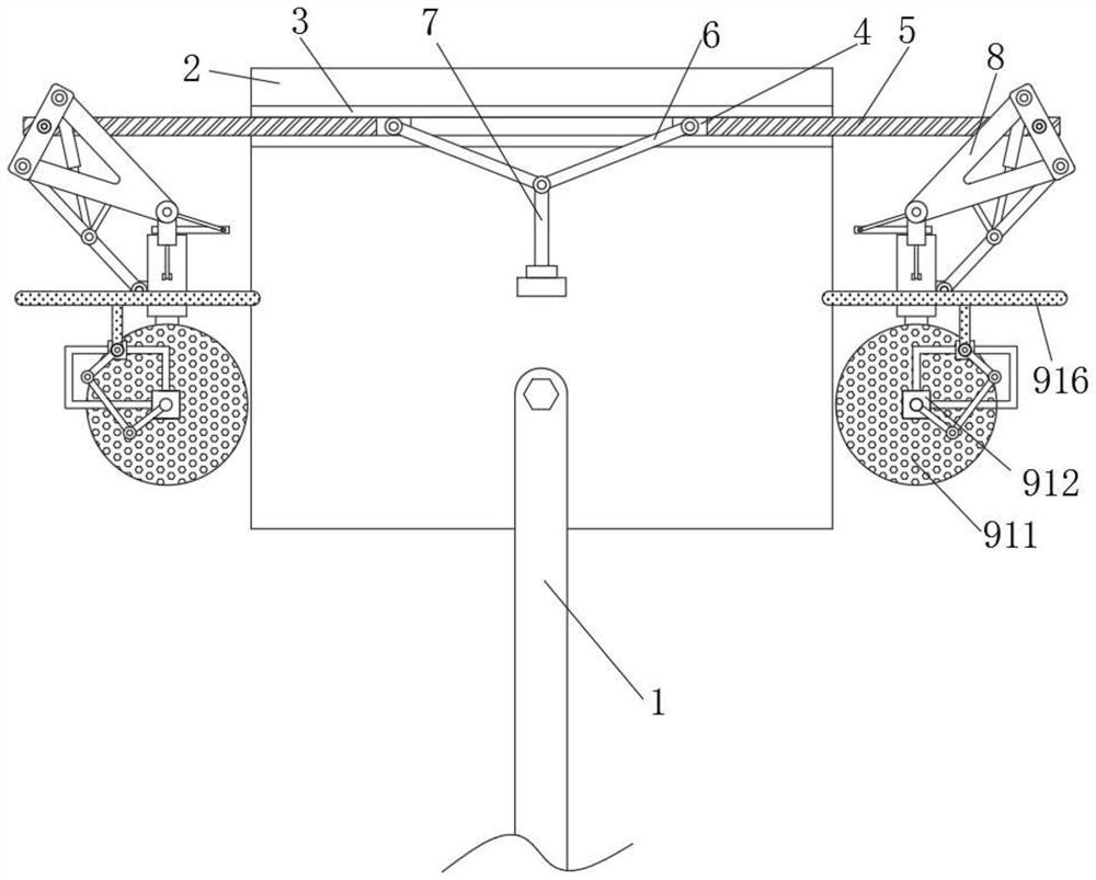 Hidden cleaning device of solar panel