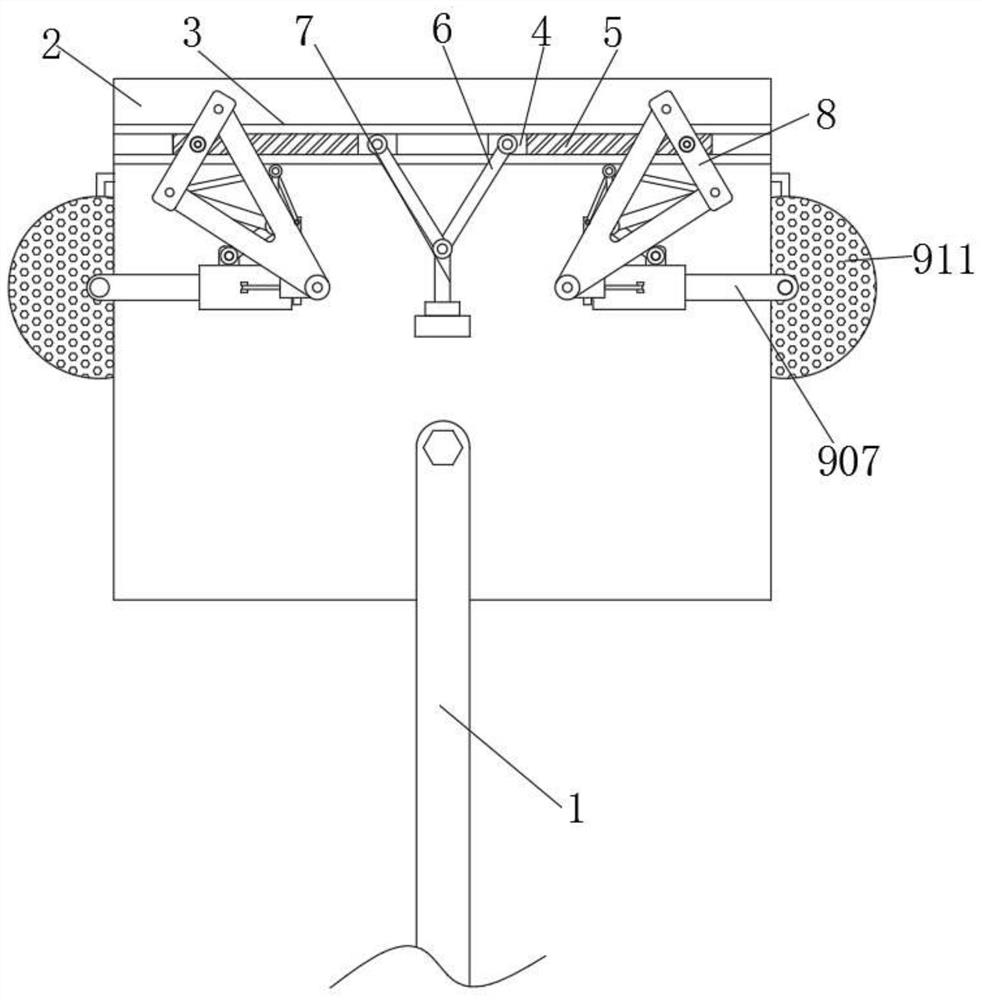 Hidden cleaning device of solar panel