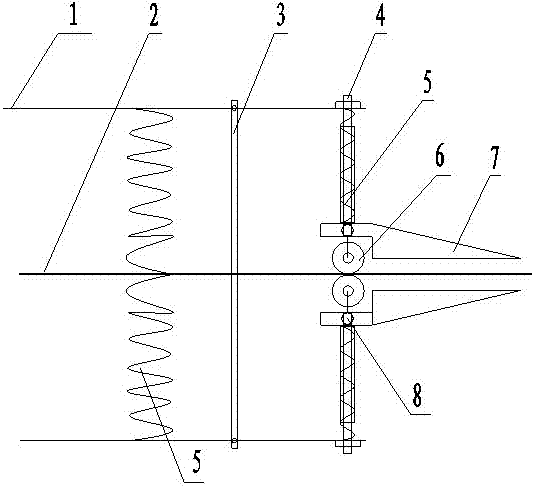 Roller type reducing branch artificial assistance blueberry picking device