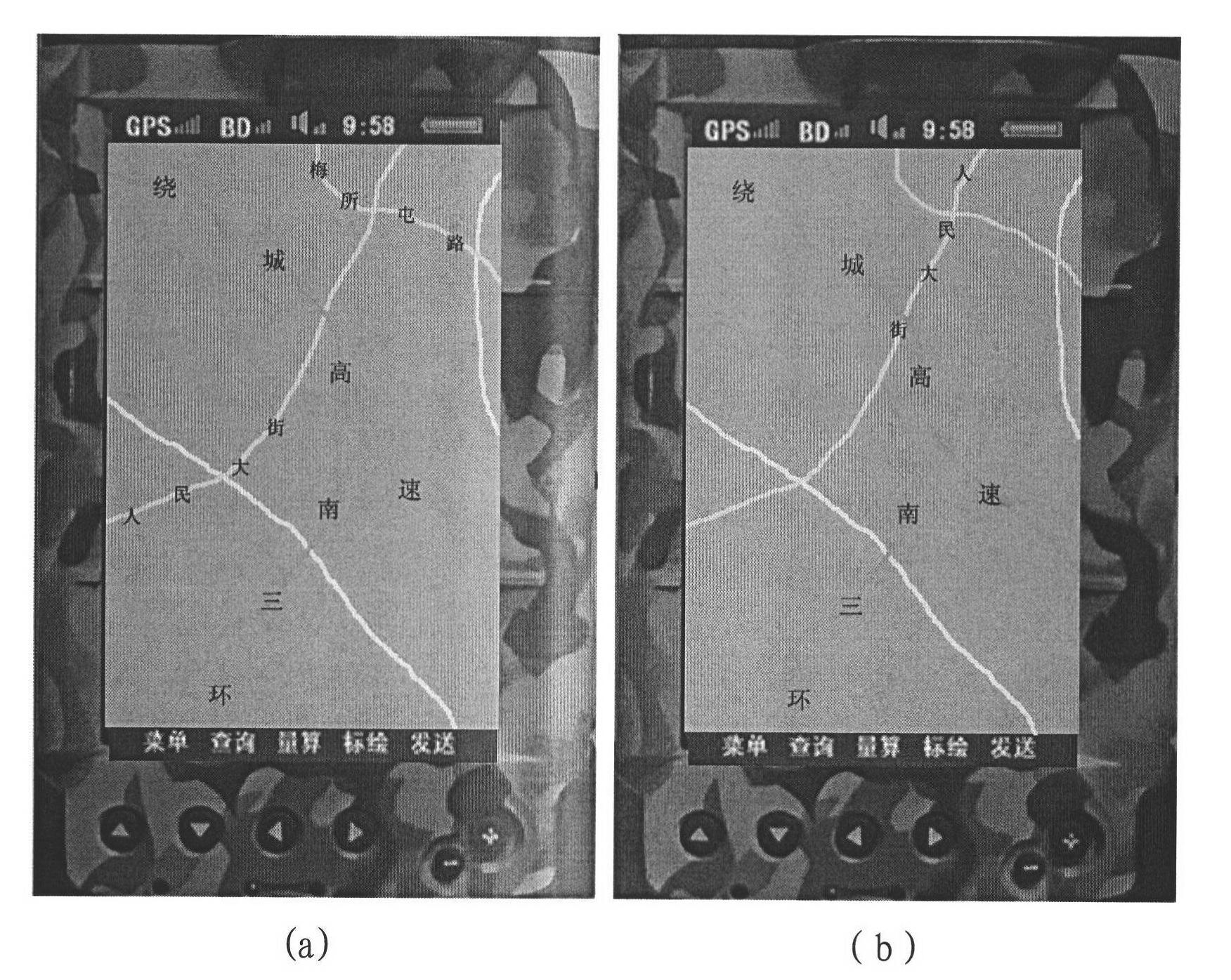 Map road annotating method of navigation terminal