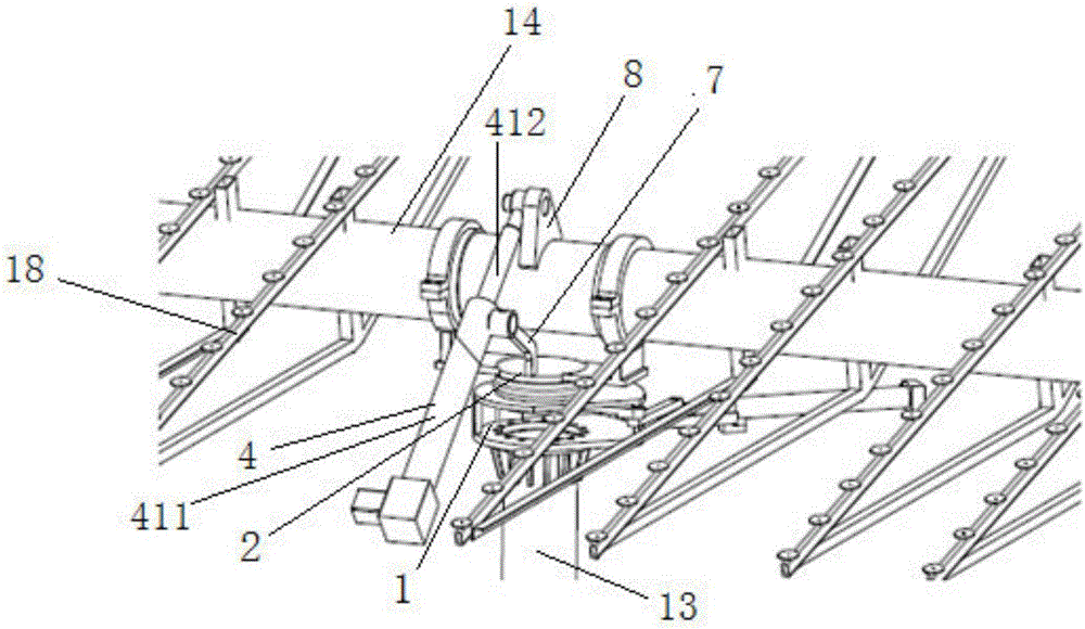 Heliostat of double-push-rod structure