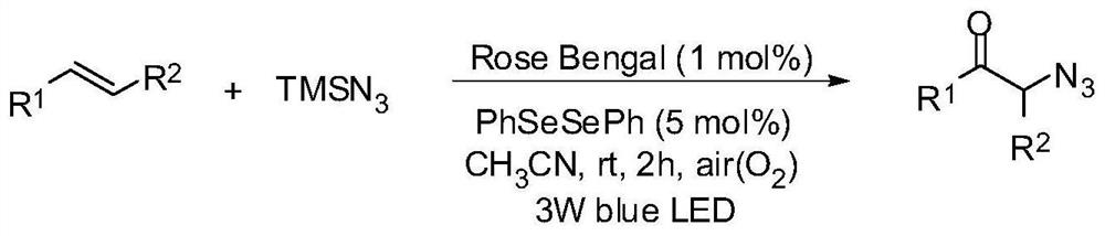 A photocatalytic method for the preparation of α-azide ketone compounds