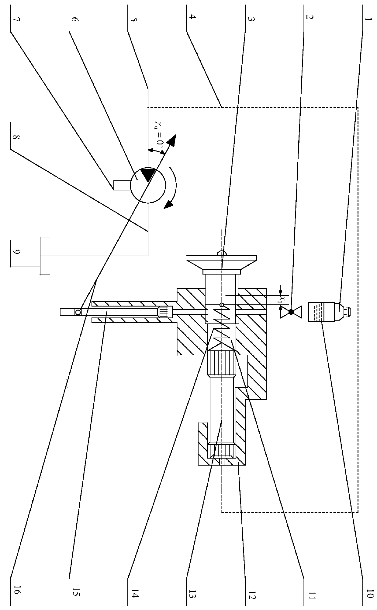 Direct-acting overflow motor and hydraulic source loop thereof