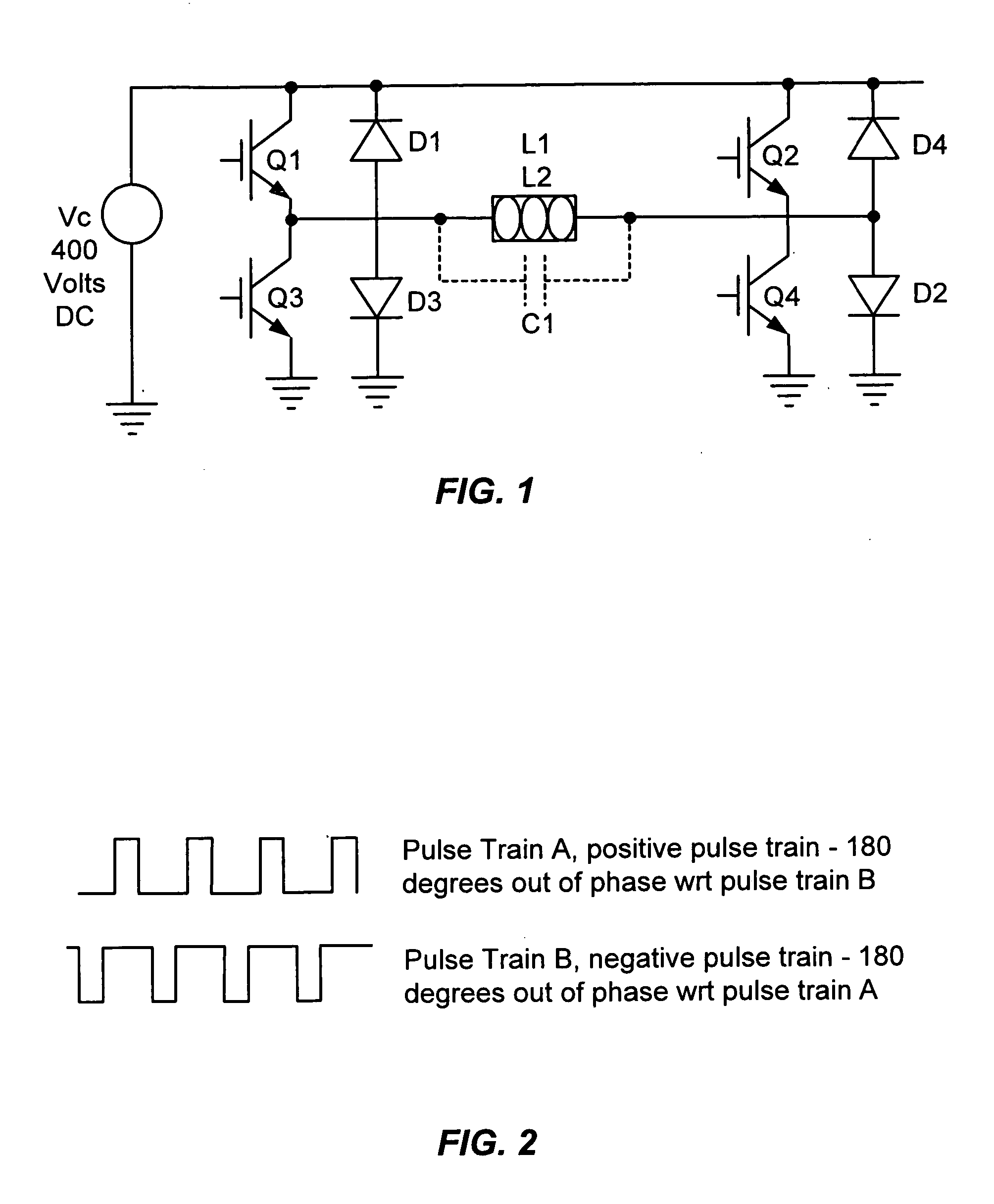 Power driving circuit for controlling a variable load ultrasonic transducer