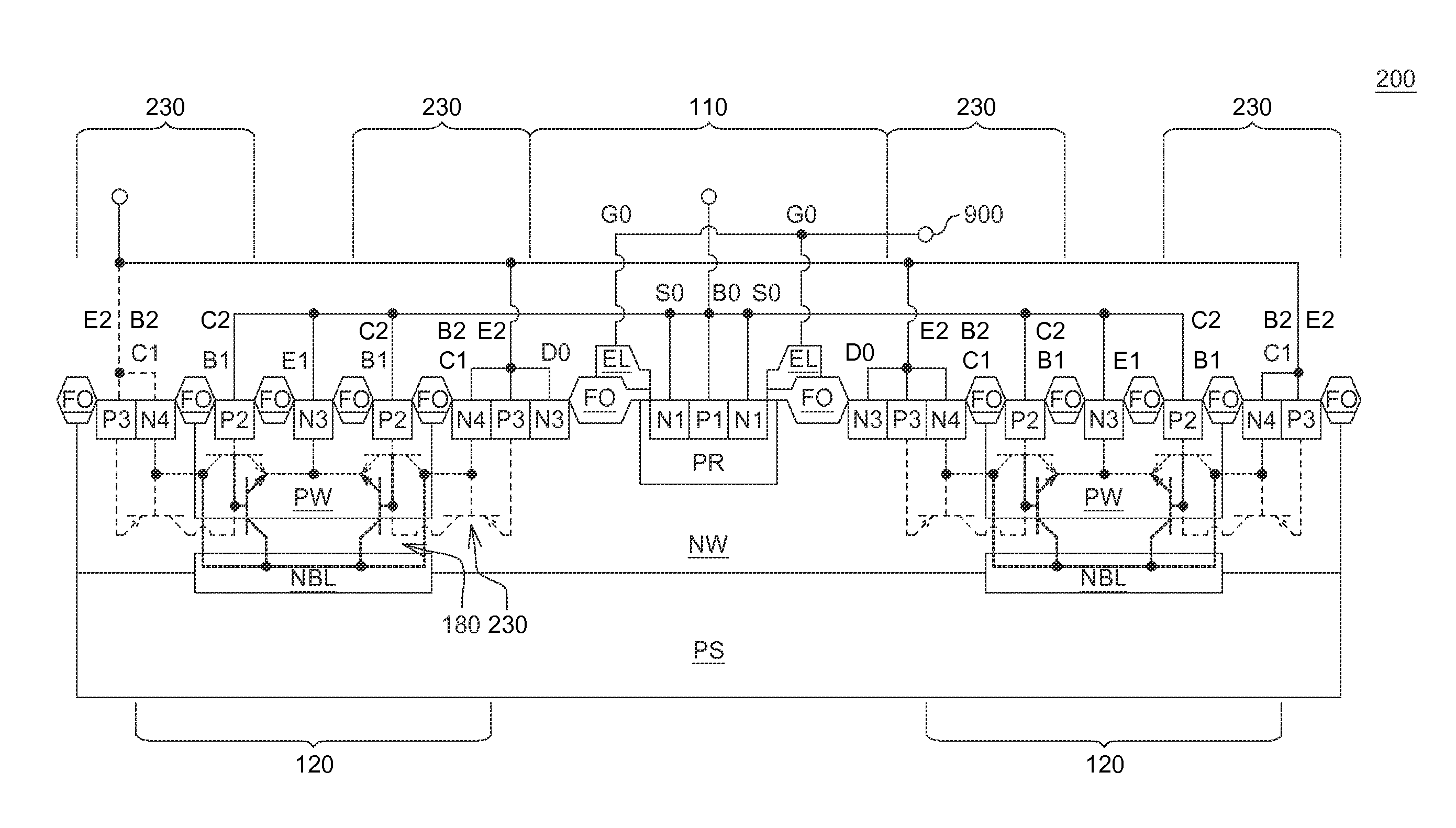 High voltage semiconductor element and operating method thereof