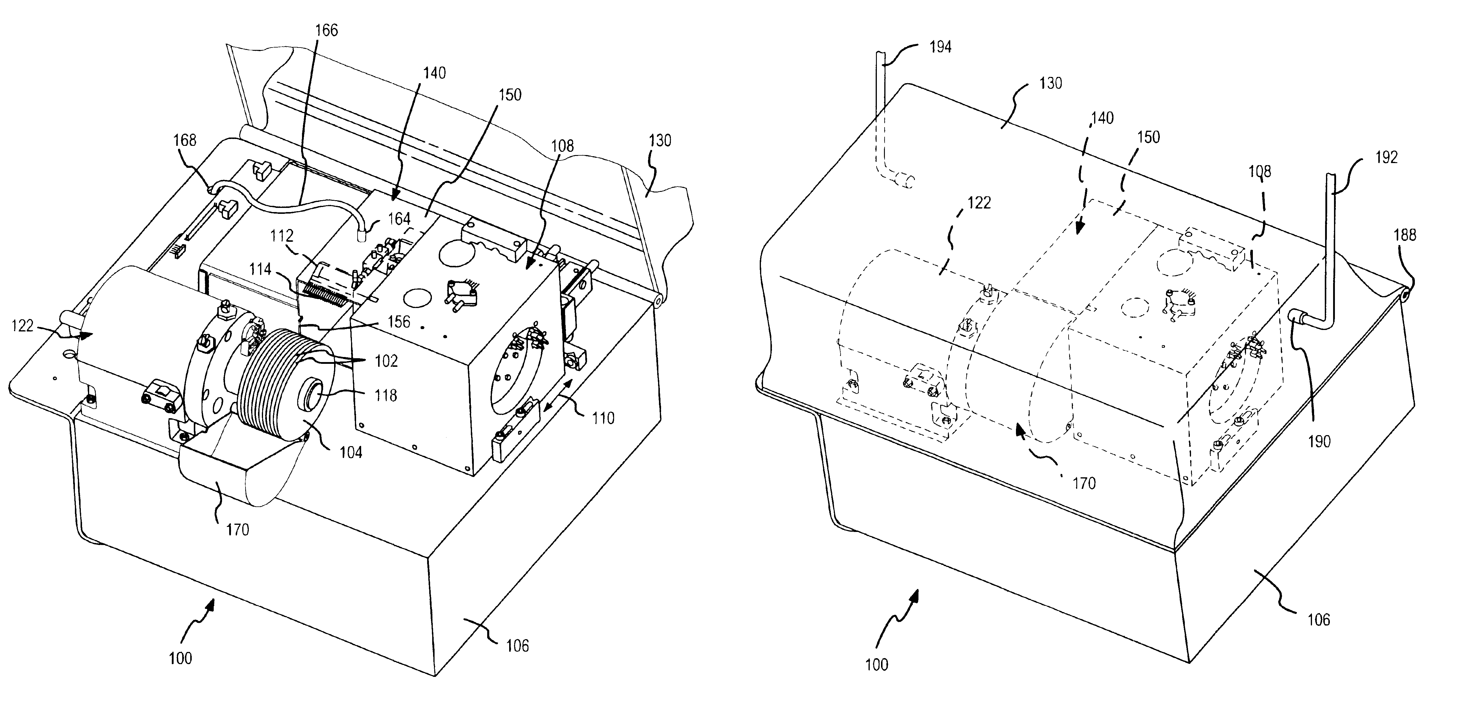 Dual stage enclosure for servo track writer utilizing low-density gas