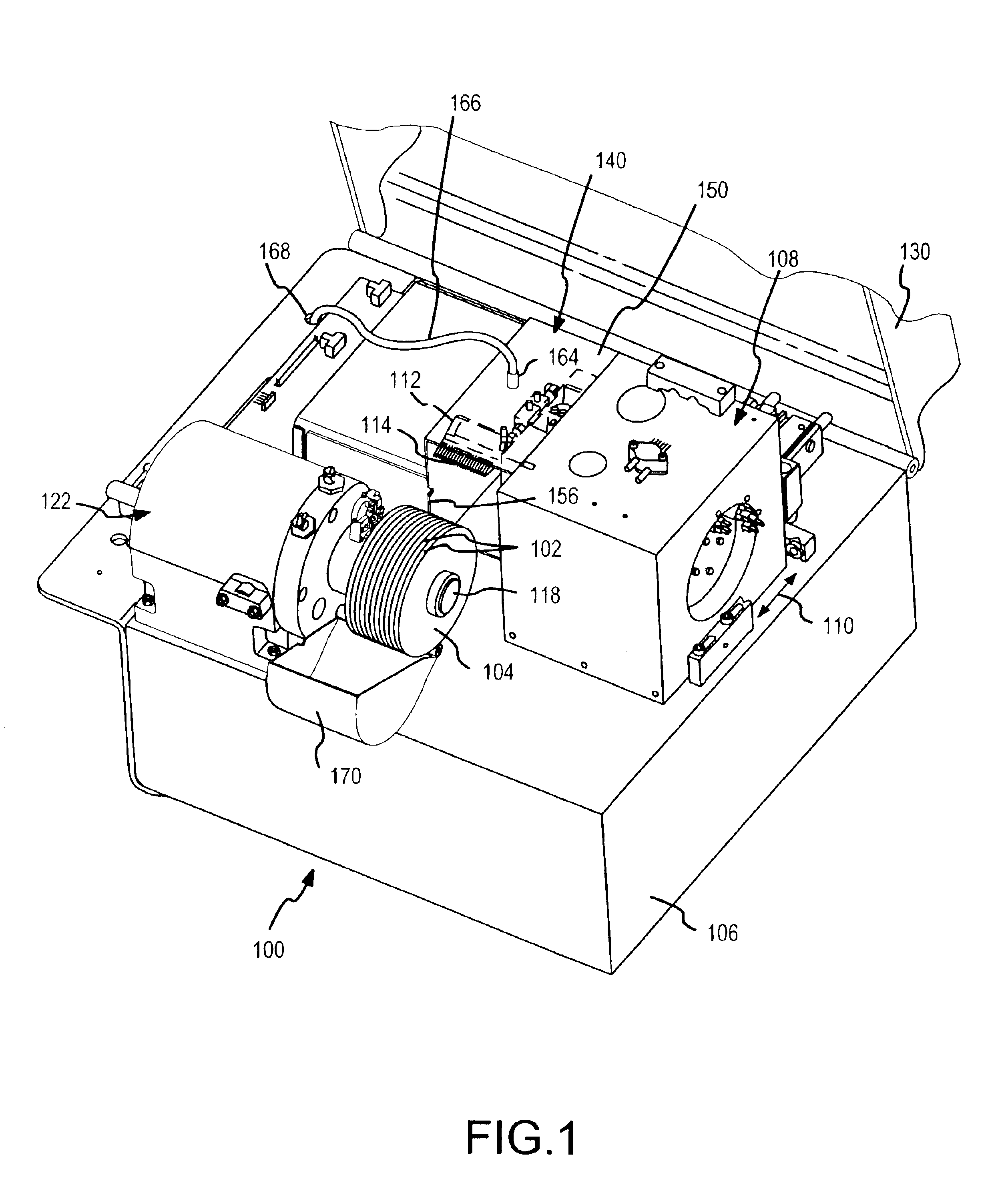 Dual stage enclosure for servo track writer utilizing low-density gas