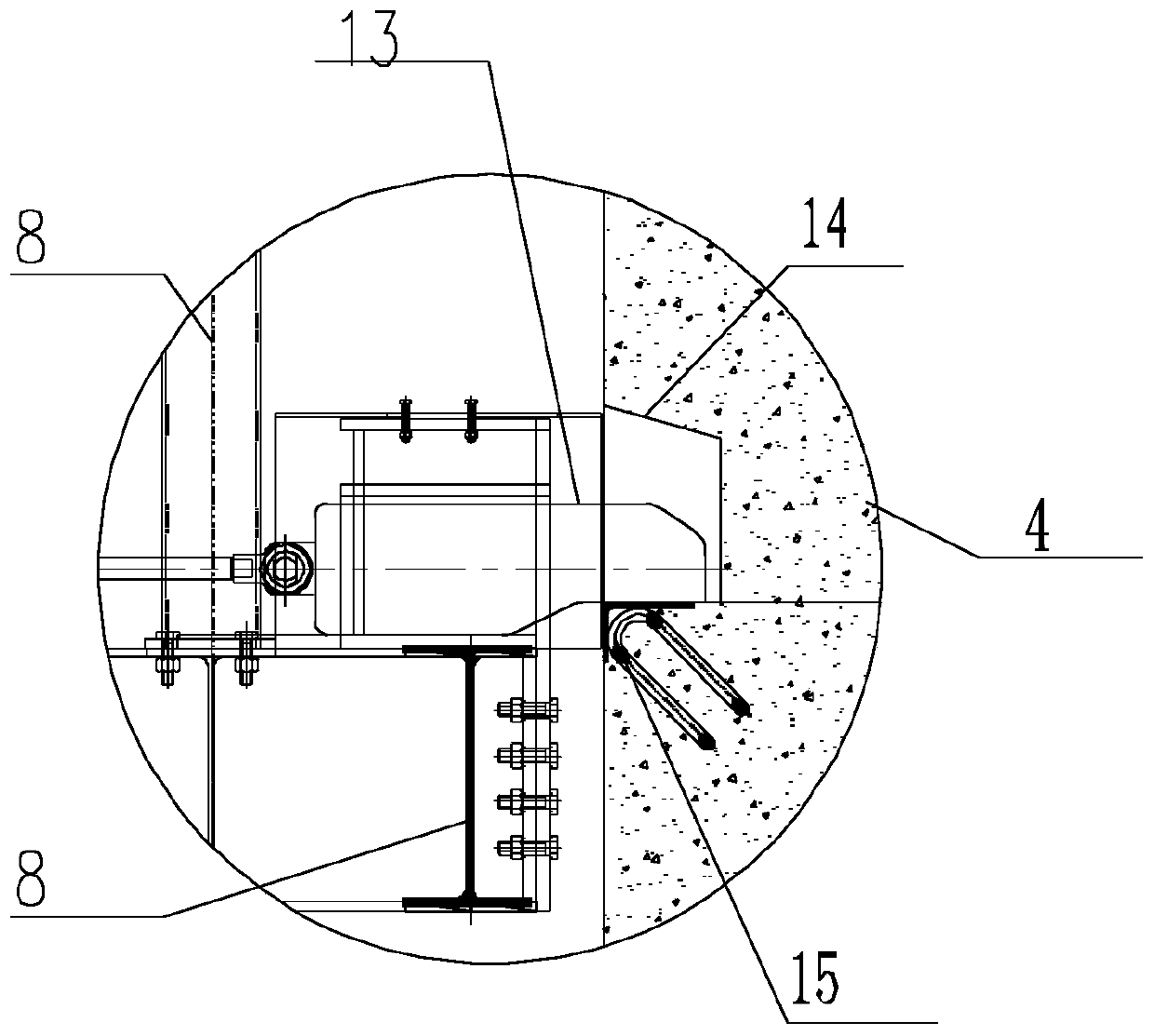 Material distribution platform system for construction of super-high building barrel structure