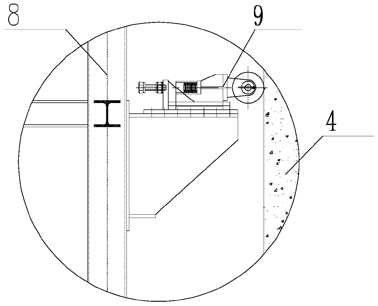 Material distribution platform system for construction of super-high building barrel structure