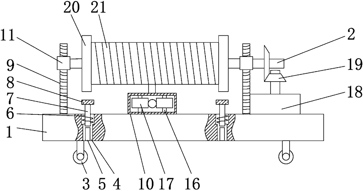 Cable paying-off device