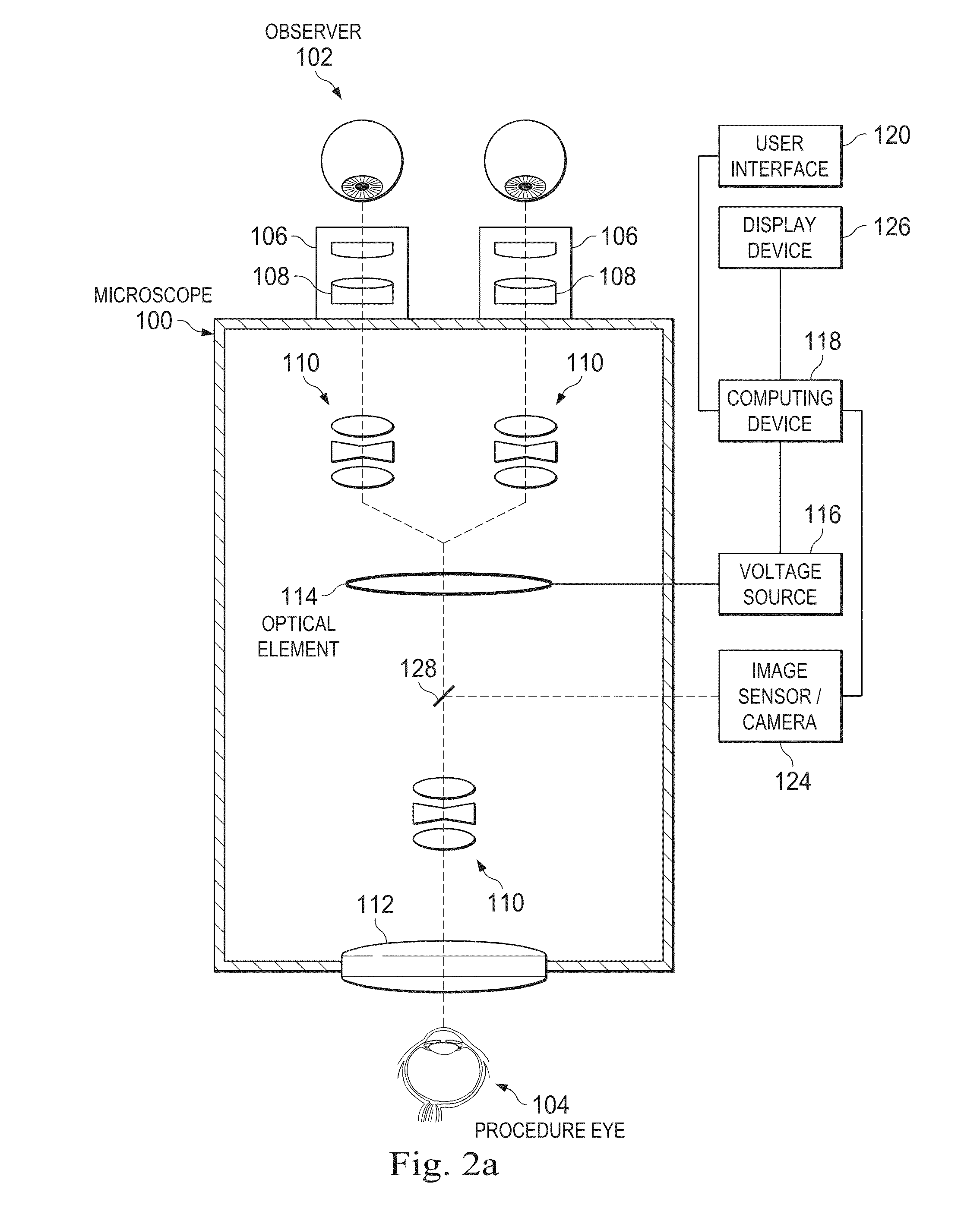 Reduced glare surgical microscope and associated devices, systems, and methods