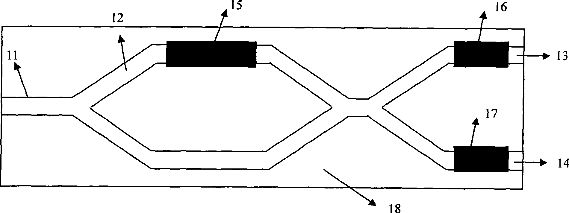 Low-crosstalk organic polymer waveguide optical switch