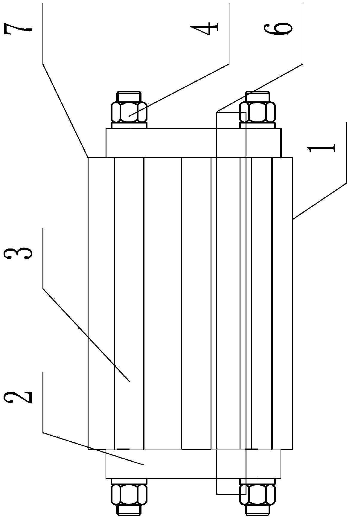 Preparation mold of composite material in ceramic-base corrugated sandwich structure