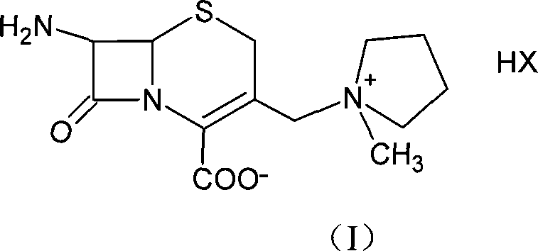 Method of synthesizing cefepime intermediate in mixed solvent