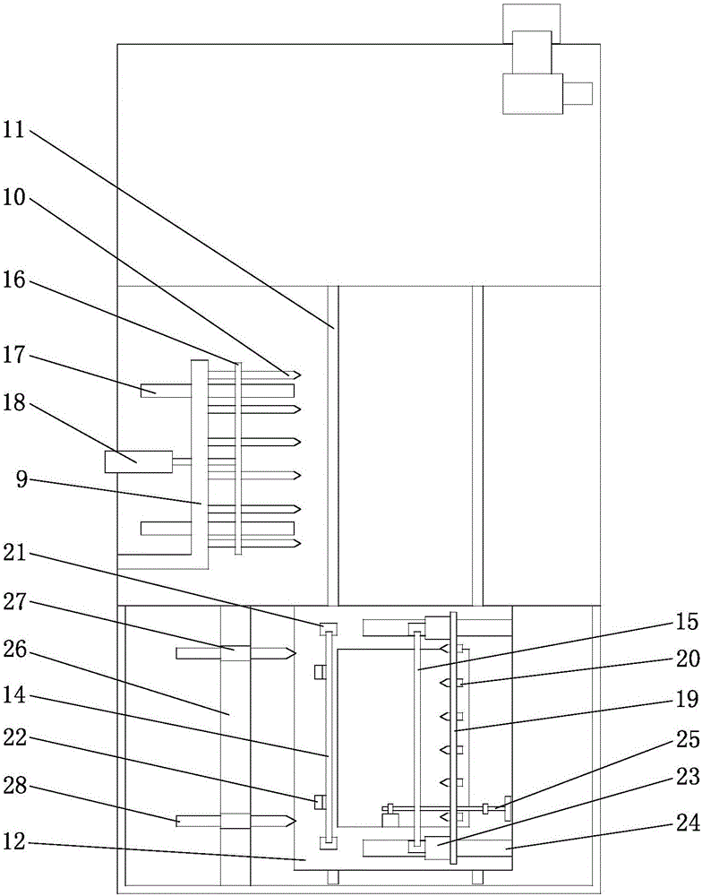 Dirt removing device for inner hole of gear shaft for gearbox