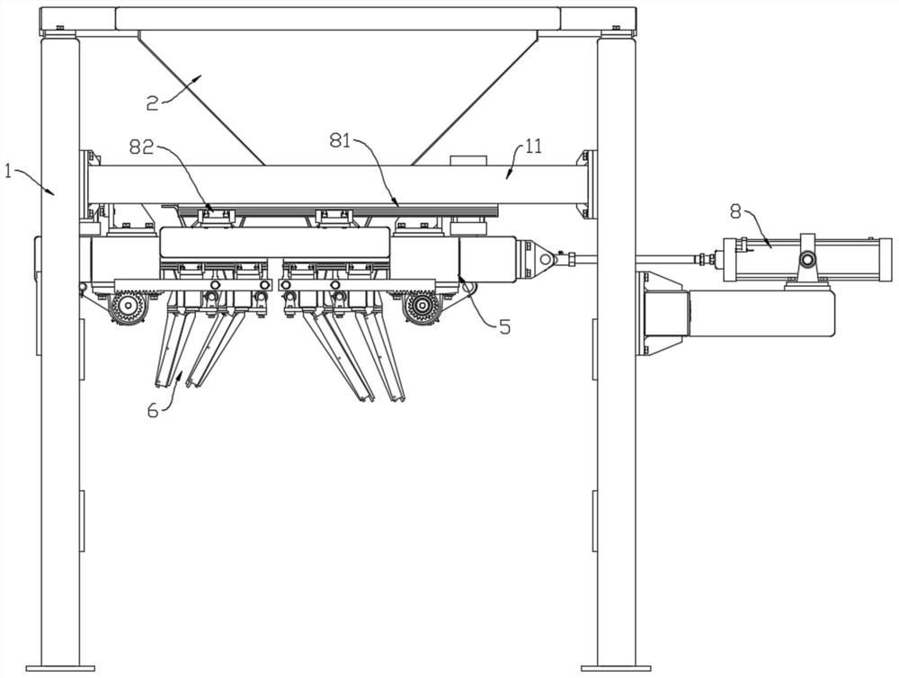 Steel bar blanking equipment and steel bar blanking process of mesh cage networking system