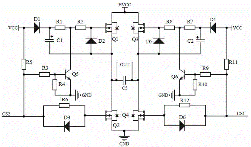 Single-phase inverter used for high-voltage DC and switching circuit