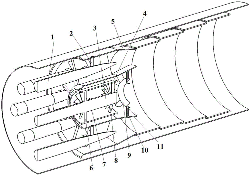 Head design of combustion chamber of twin-stage premixing ground-based gas turbine