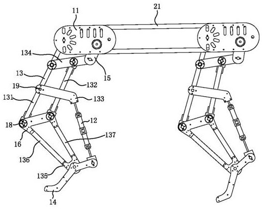 Multi-rod quadruped robot