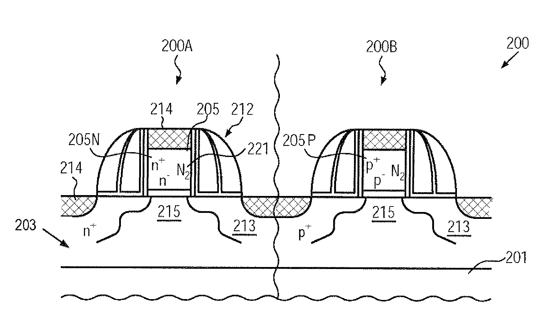 Method for reducing defects of gate of CMOS devices during cleaning processes by modifying a parasitic pn junction