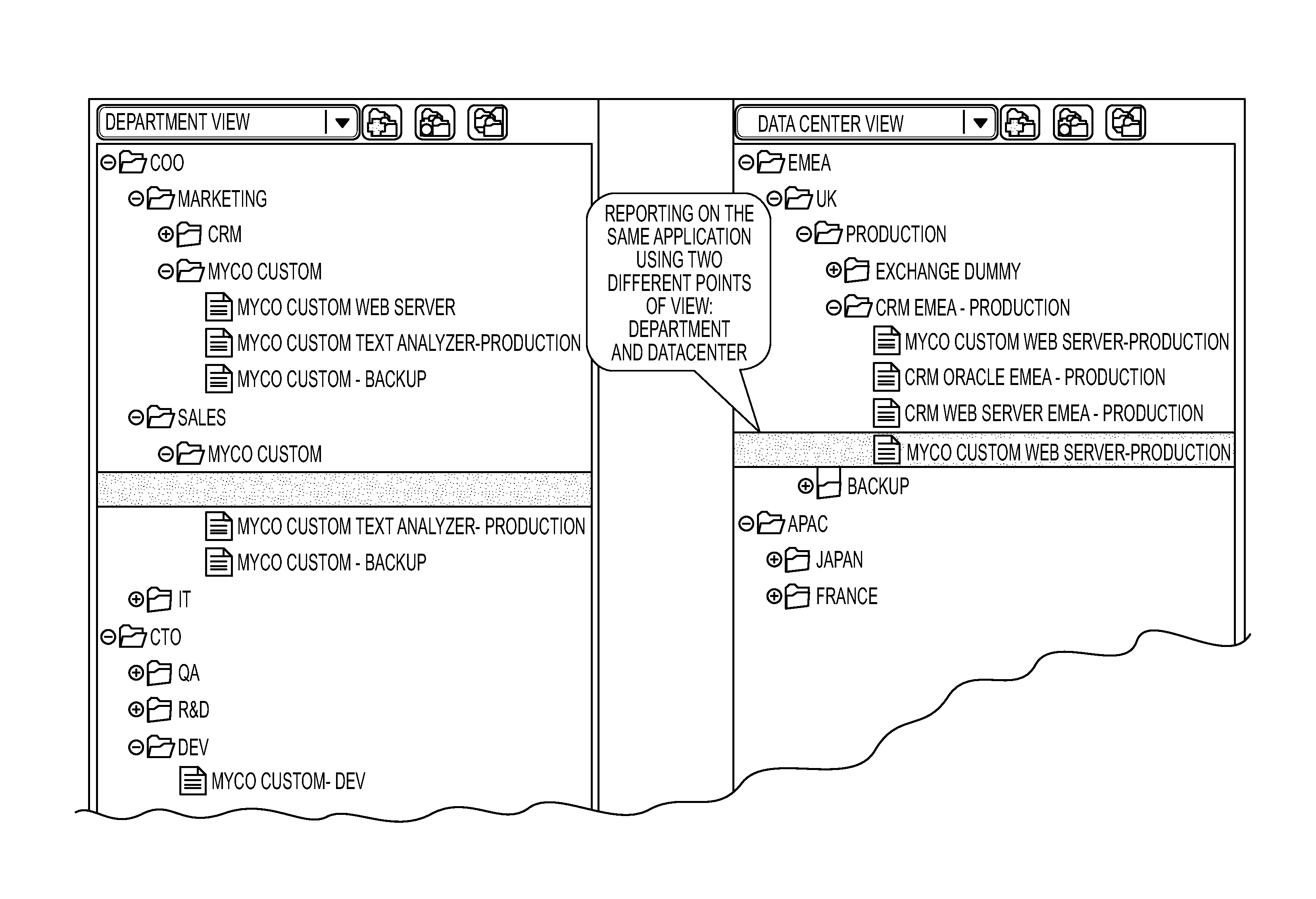 Flexible reporting on storage resources