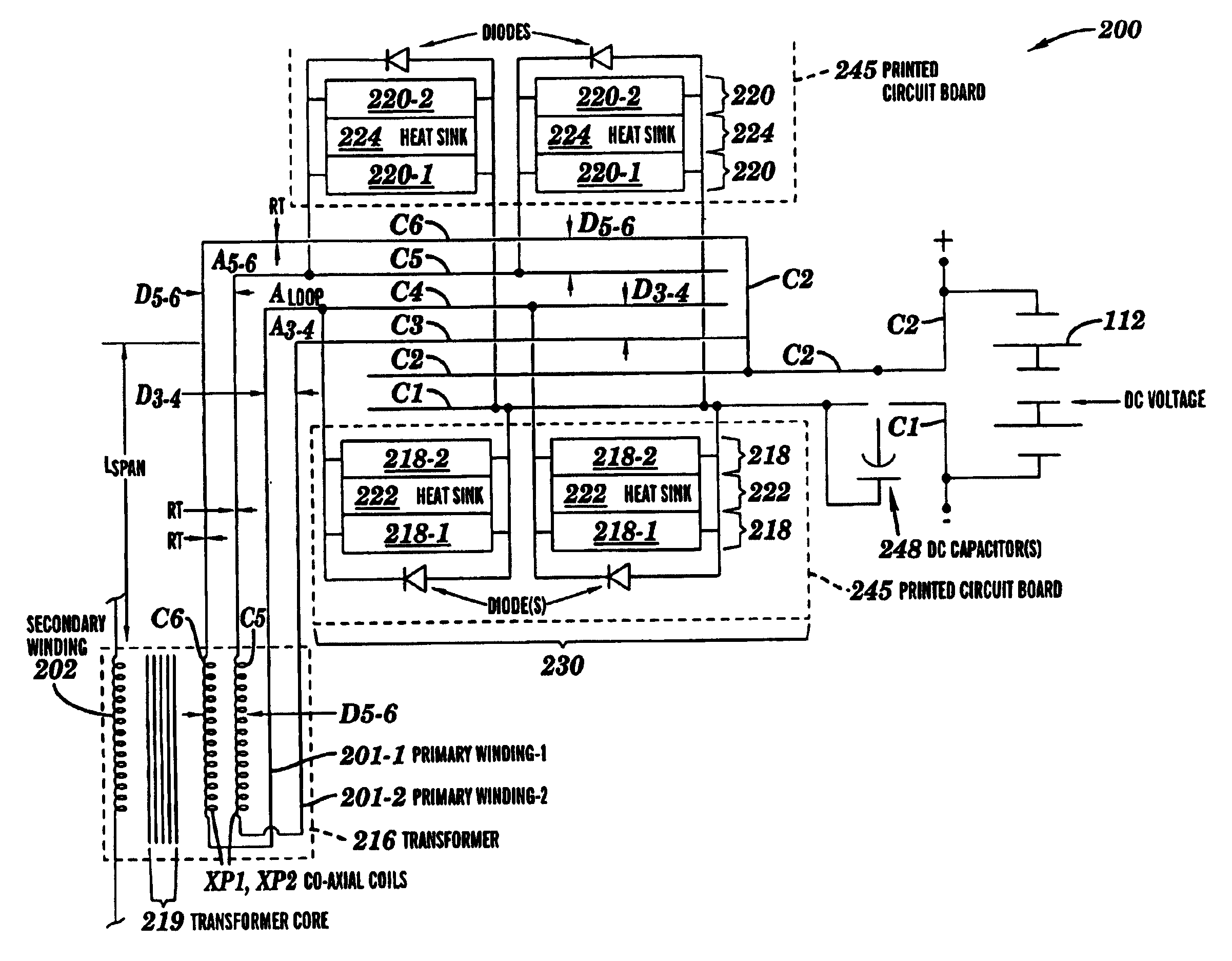 High power density inverter and components thereof