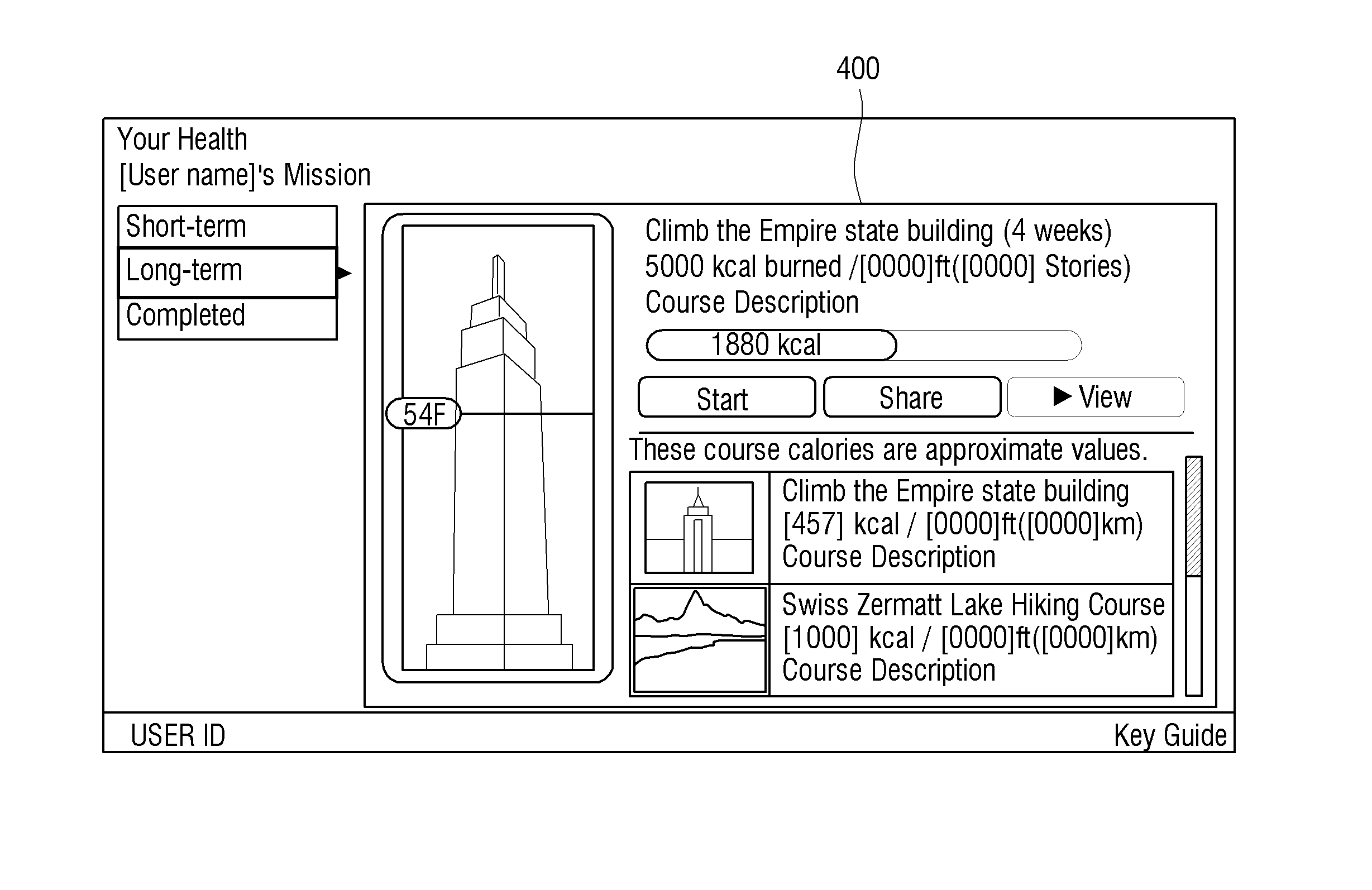 Method of managing information related to an exercise amount and display apparatus using the same, and server of the display apparatus