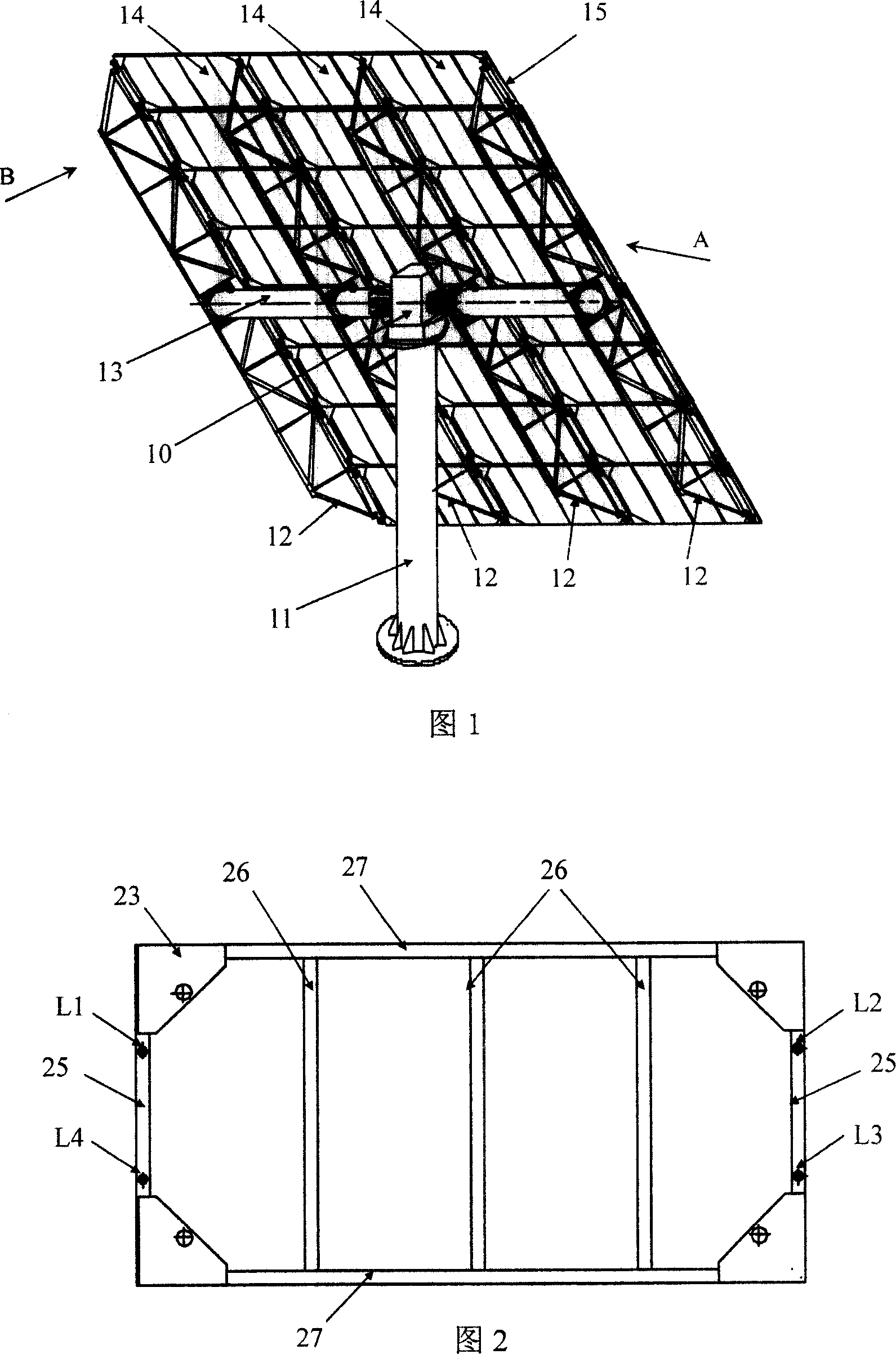 Supporter device of heliostat