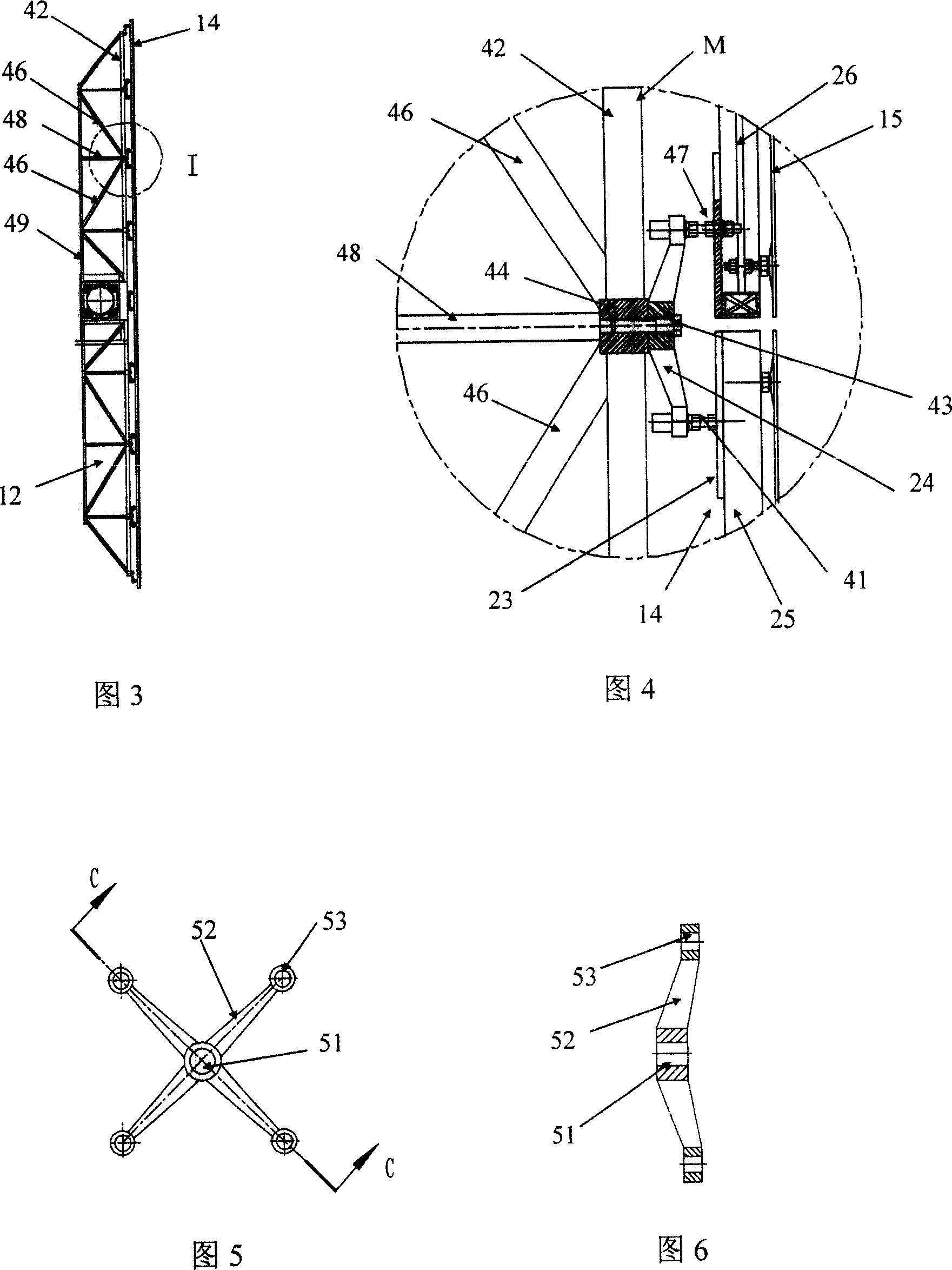 Supporter device of heliostat