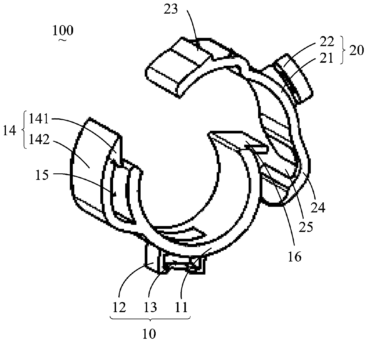 Wire harness pipe clamp and wire harness device