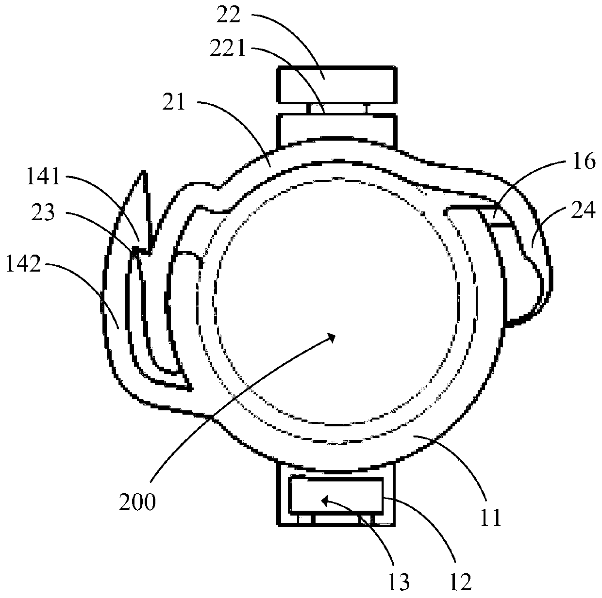 Wire harness pipe clamp and wire harness device