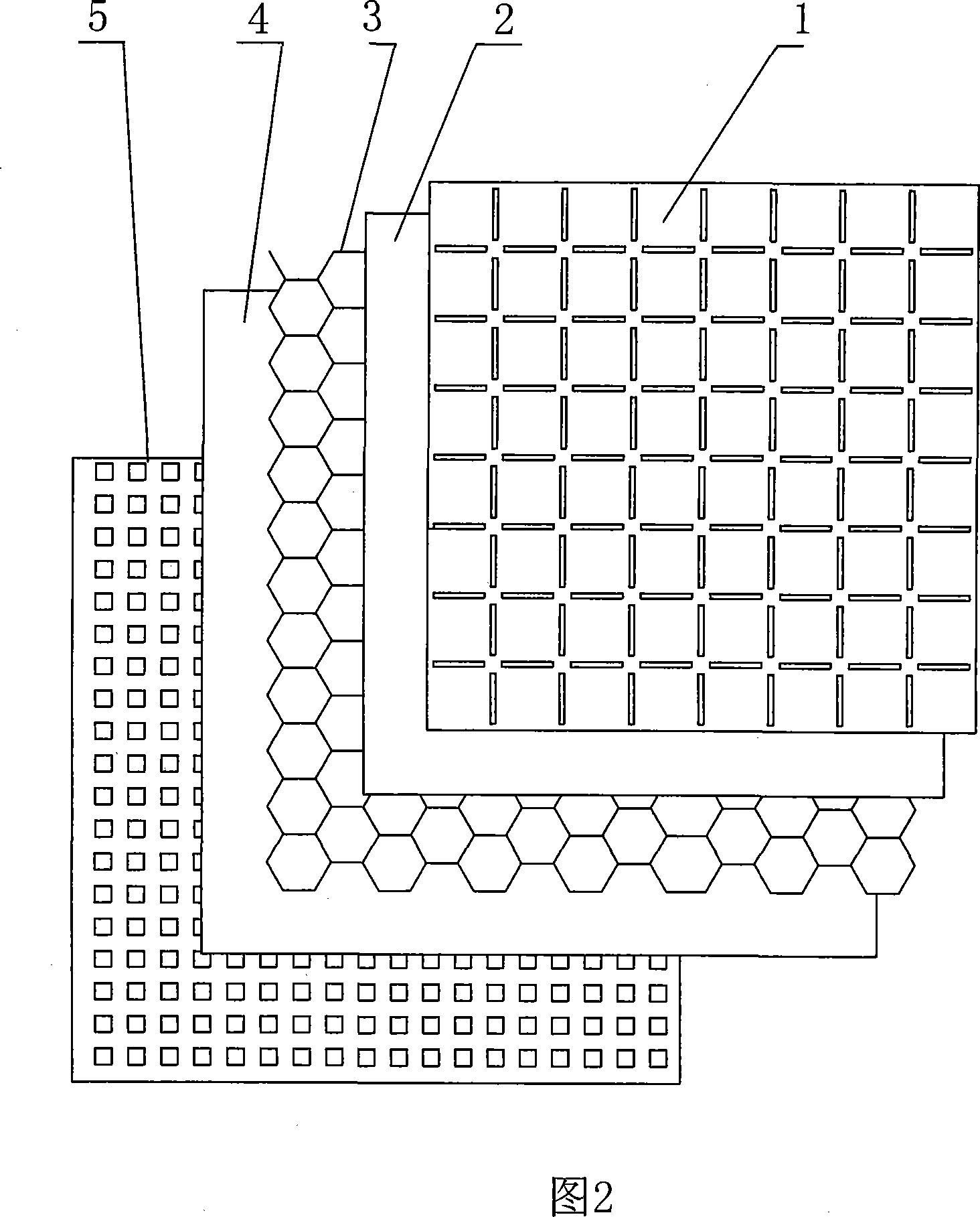 Metal wall tile with honeycomb structure