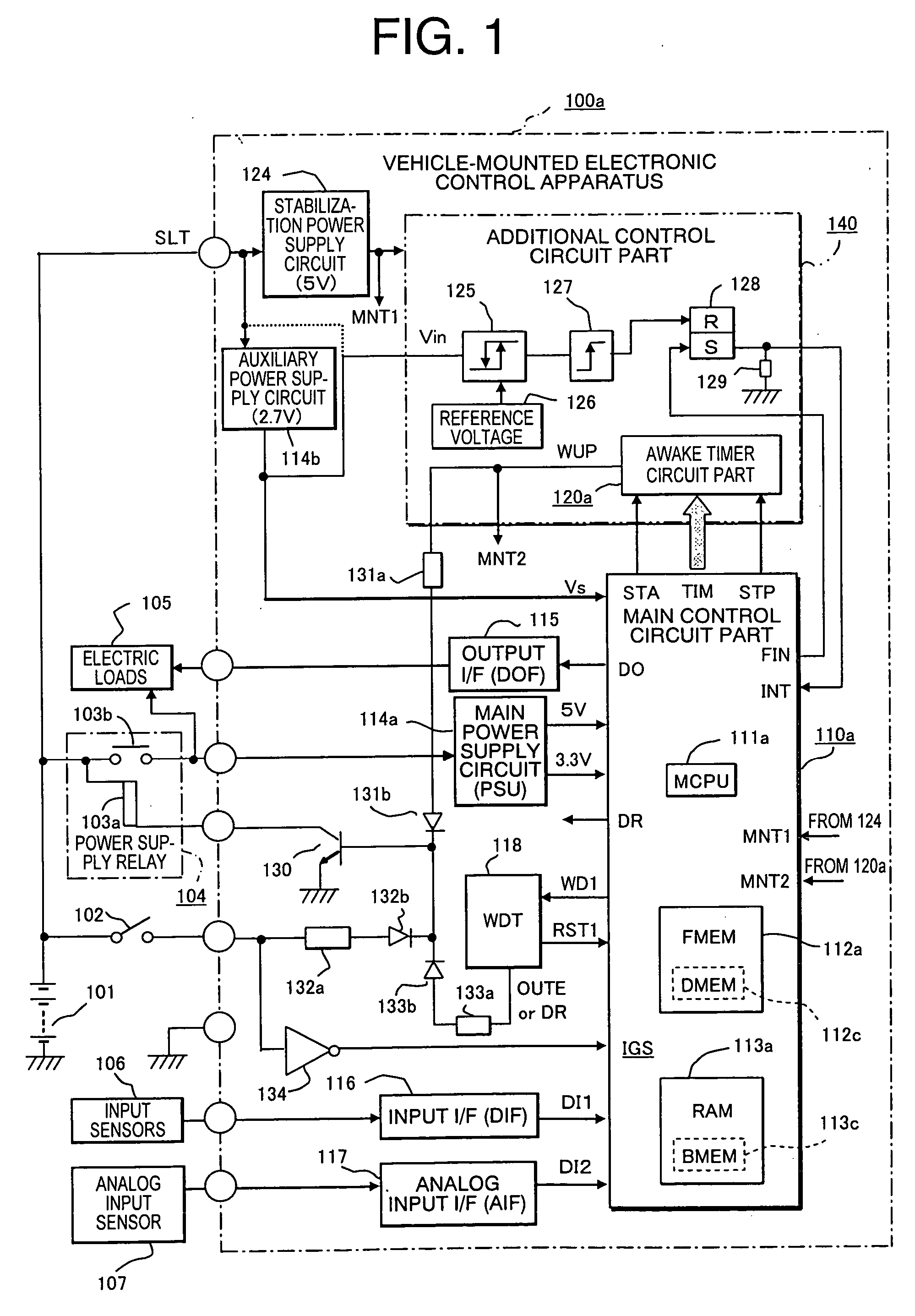 Vehicle-mounted electronic control apparatus