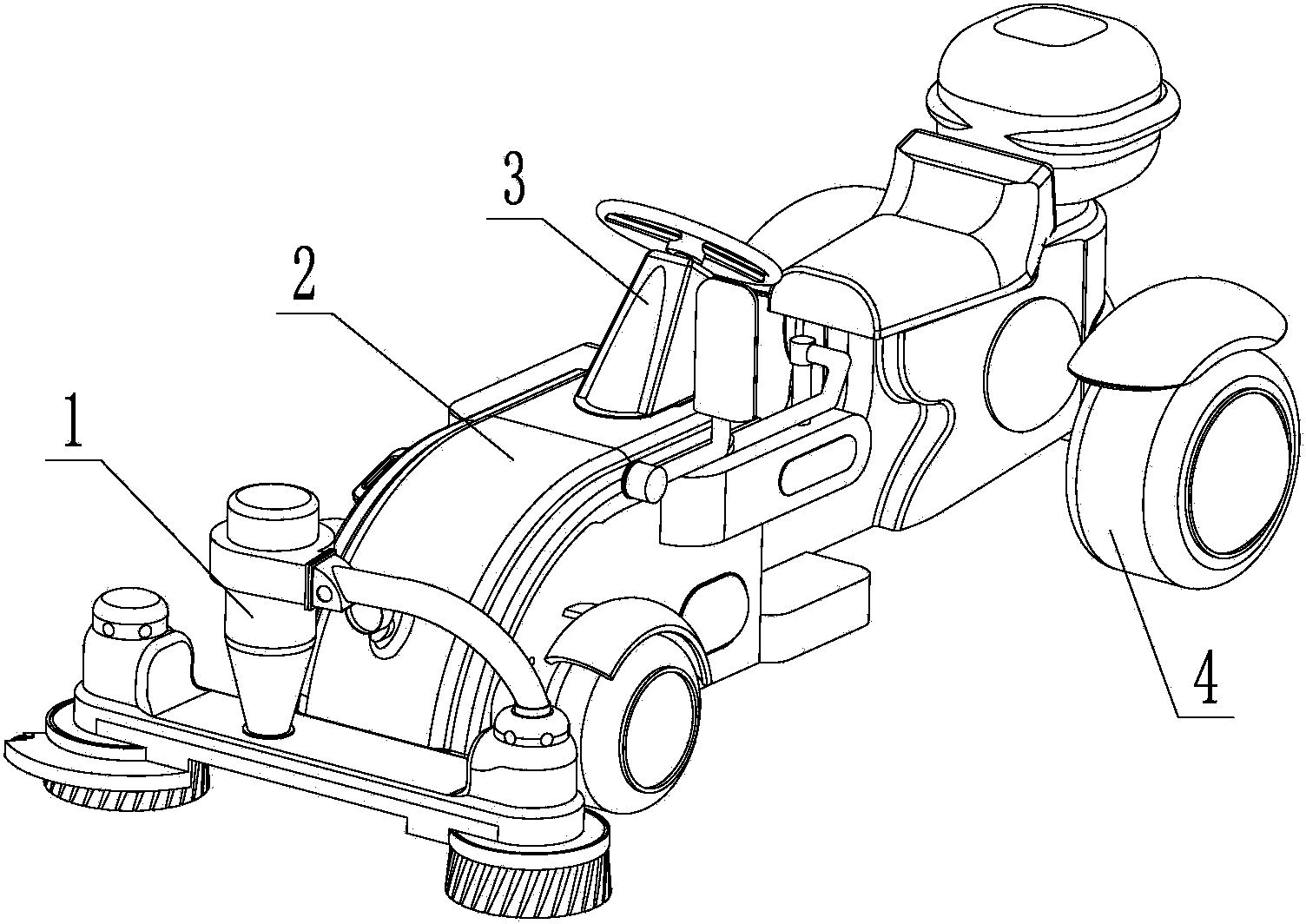 Multifunctional urban road cleaning vehicle