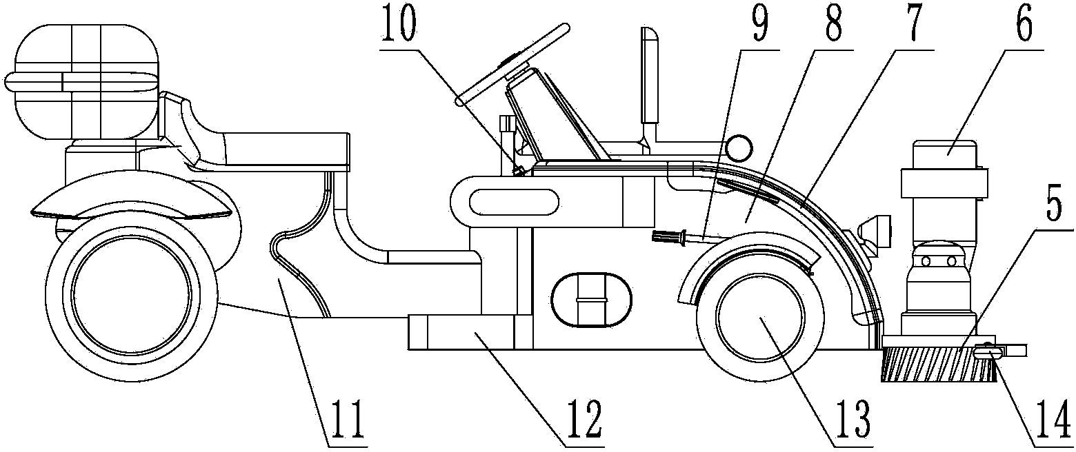 Multifunctional urban road cleaning vehicle