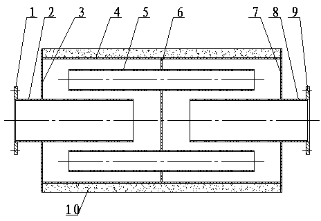 Air exhaust duct muffler used for ship