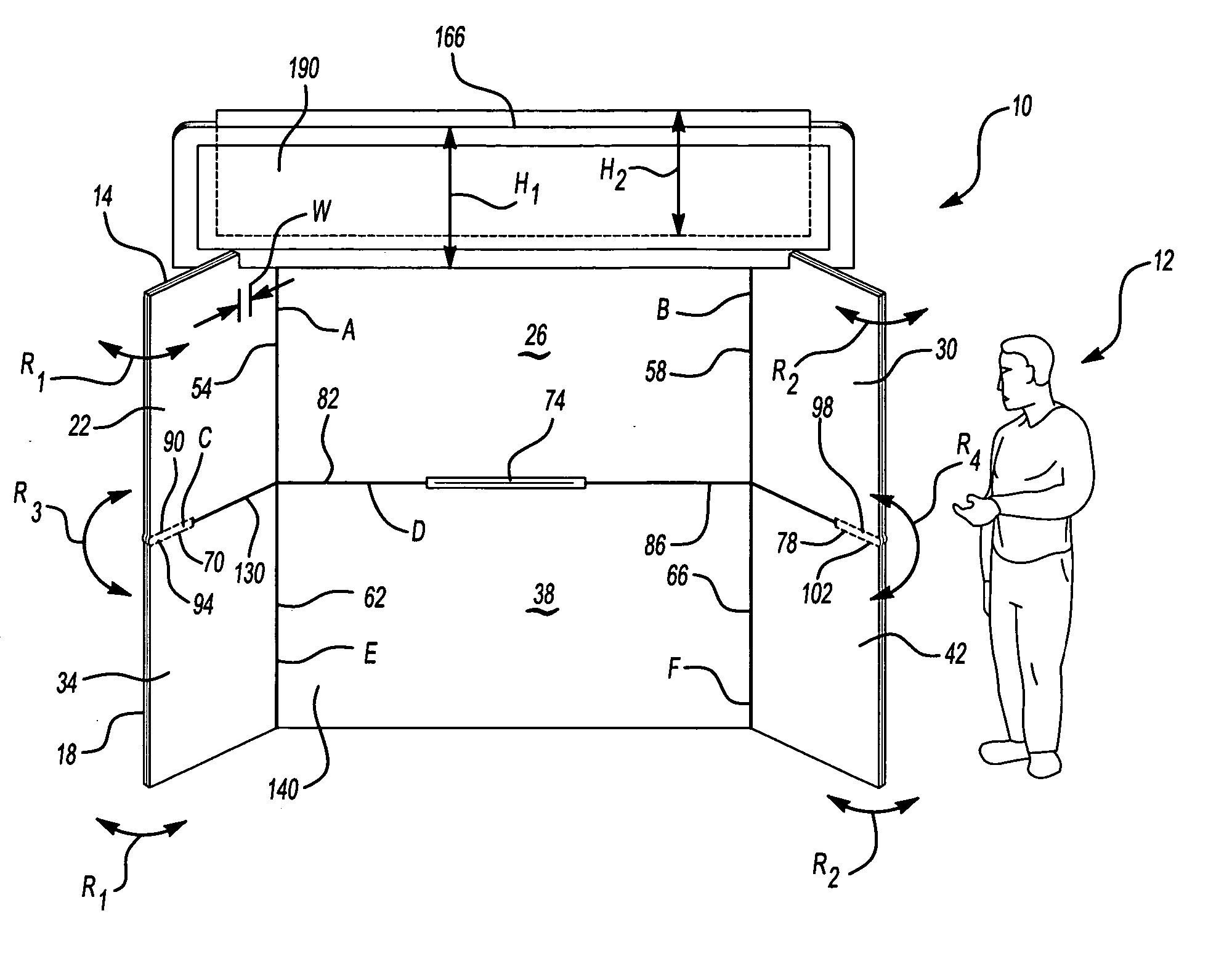 Display board with header