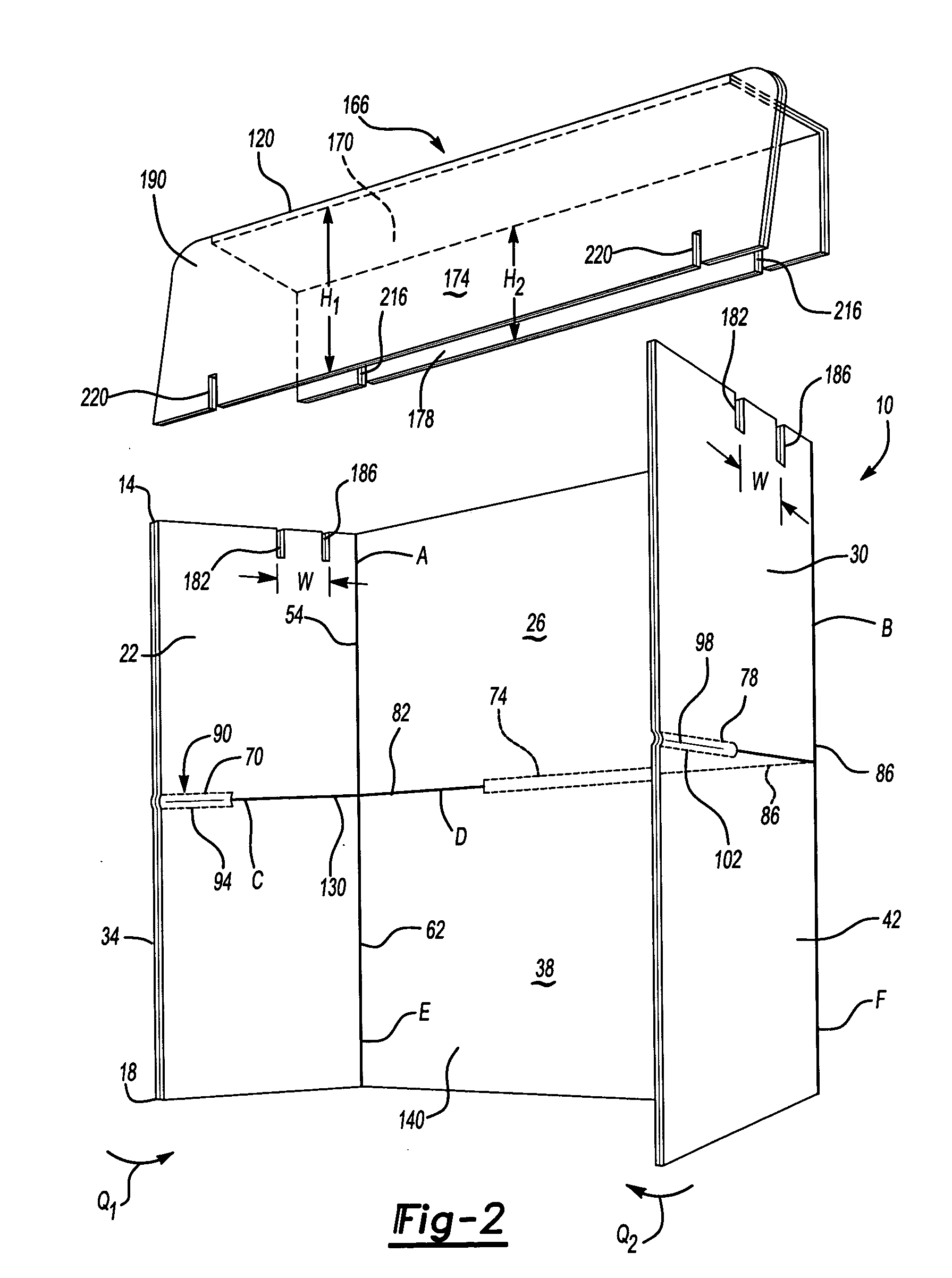 Display board with header