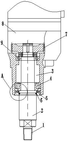 Drill bit supporting device of drilling machine