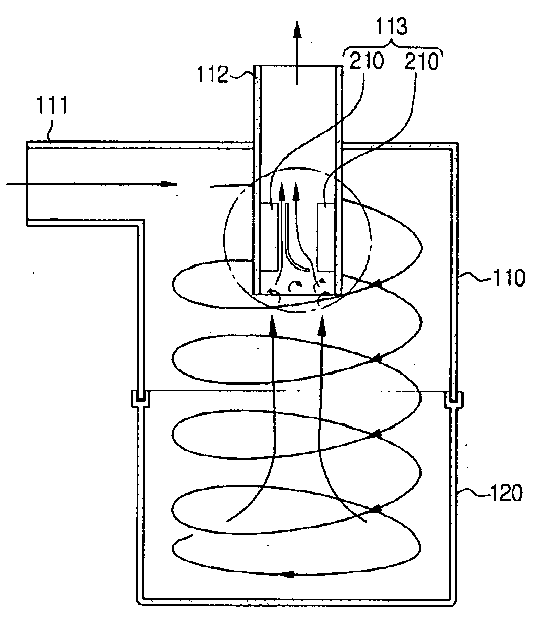 Cyclone dust collecting apparatus