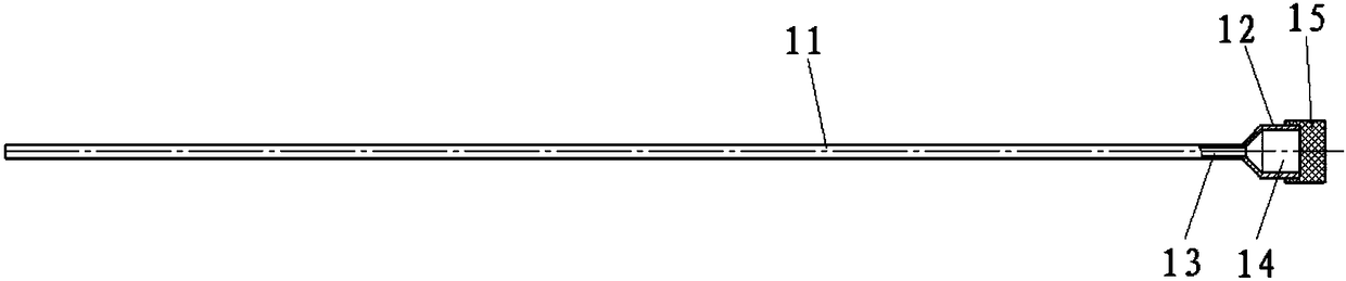 Holmium laser optical fiber guide device and treating device provided with resectoscope and guide device